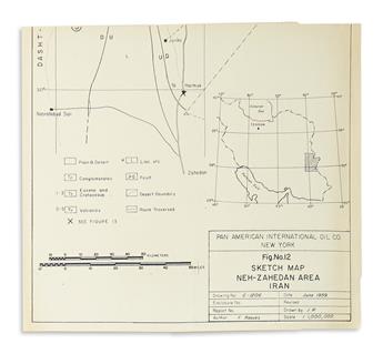 (GEOLOGY.) Reeves, Frank. Small archive of geologist Frank Reeves field research on the oil resources of Iran, Iraq and Israel.